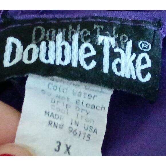 Dark Purple Drapey Ruffle Lightweight Wide Strap Sleeveless Tank Top Women 3x - Picture 3 of 4